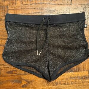 Andrew Christian Black Mesh Glitter Shorts